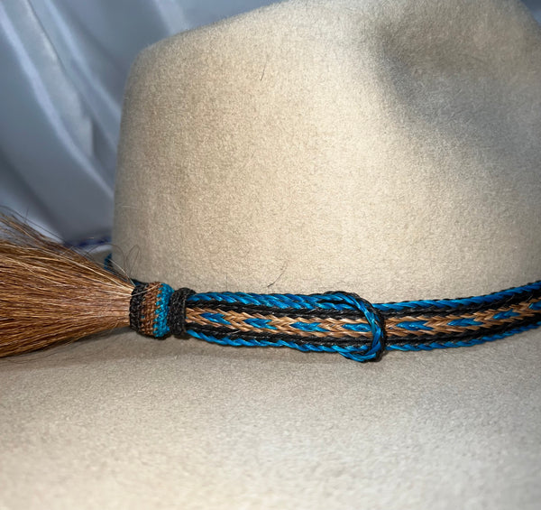 Horse Hair Hatband - Single Tassel Side Pull #4 - DBarJHats