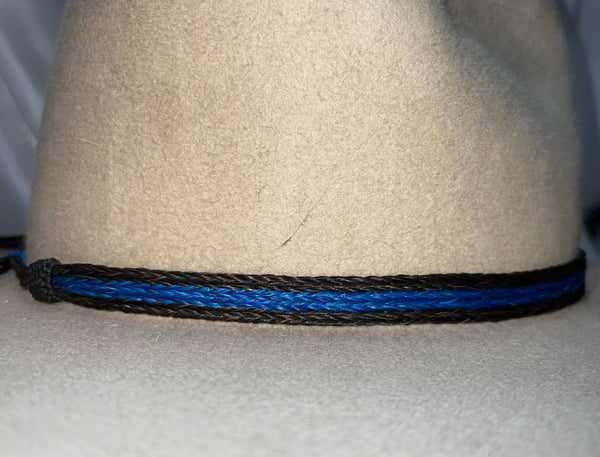 Horse Hair Hatband - Double Tassel Back Pull #6 - DBarJHats