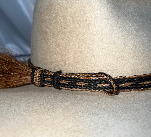Horse Hair Hatband - Single Tassel Side Pull #8 - DBarJHats