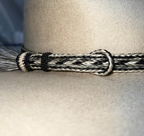 Horse Hair Hatband - Single Tassel Side Pull #10 - DBarJHats