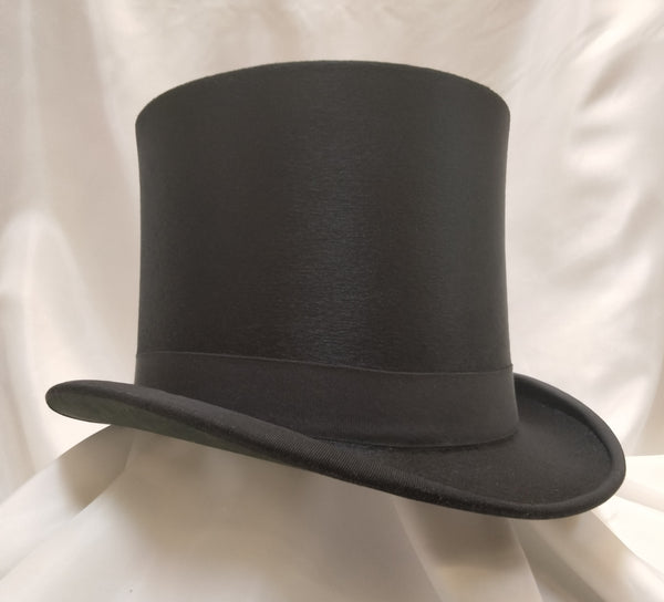 Silk Top Hat 7 1/4 - Black #23-112 Vintage