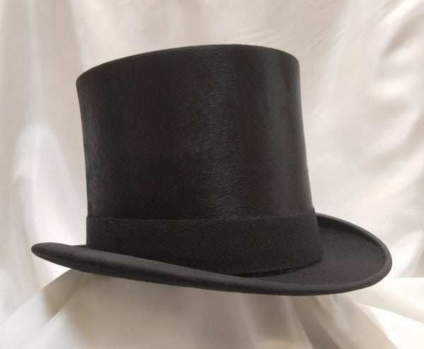 Silk Top Hat 7 - Black #23-113 Vintage