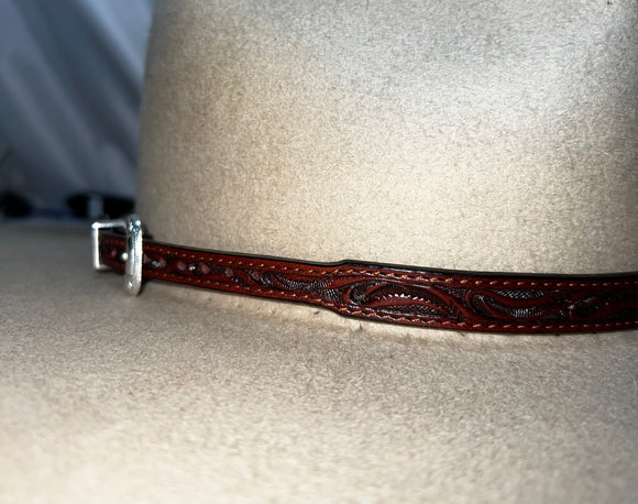 Red Leather Hatband - LHB-012