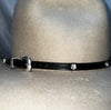Black Leather Hatband - LHB-013