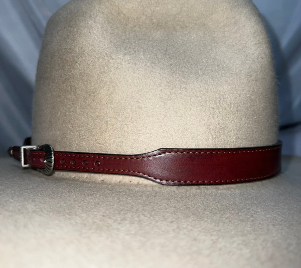 Red Leather Hatband - LHB-016