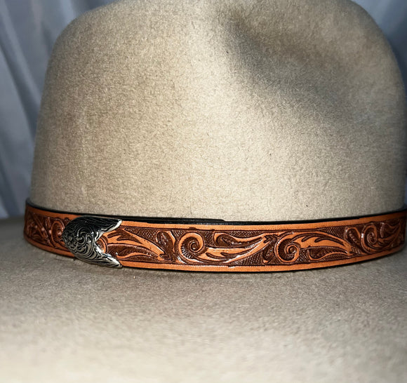 Brown Leather Hatband - LHB-019