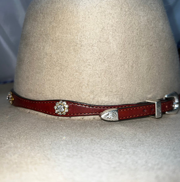 Red Leather Hat Band - LHB-020
