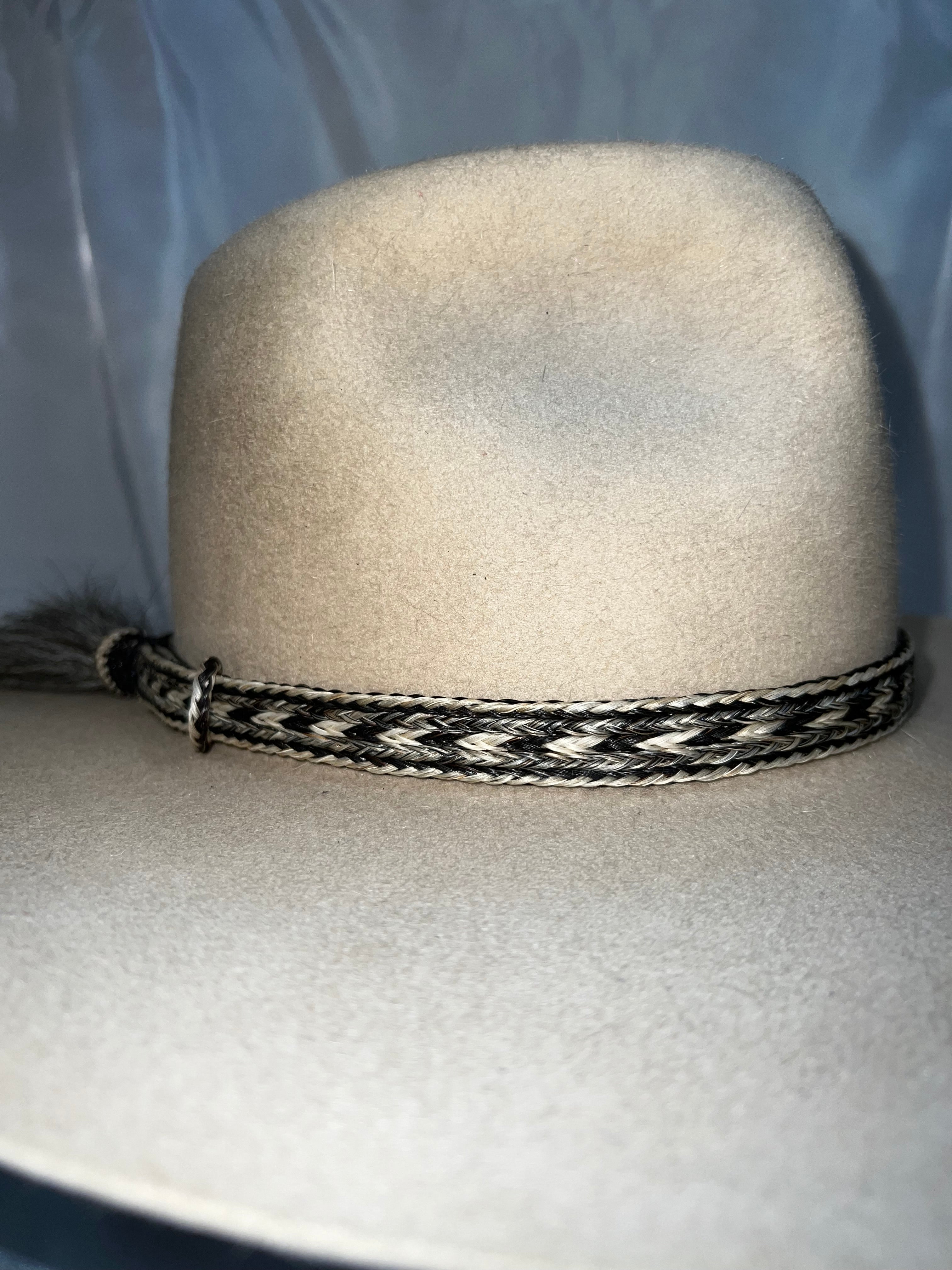 Horsehair Five Strand Single Tassel Cowboy Hat Band