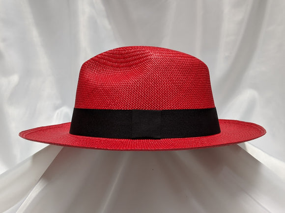 Fedora 7 3/8 (60) - Red (Montecristi Panama) #20-141