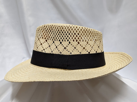 Fedora 7 1/4 - Natural (Montecristi Panama) #20-194 Open Weave