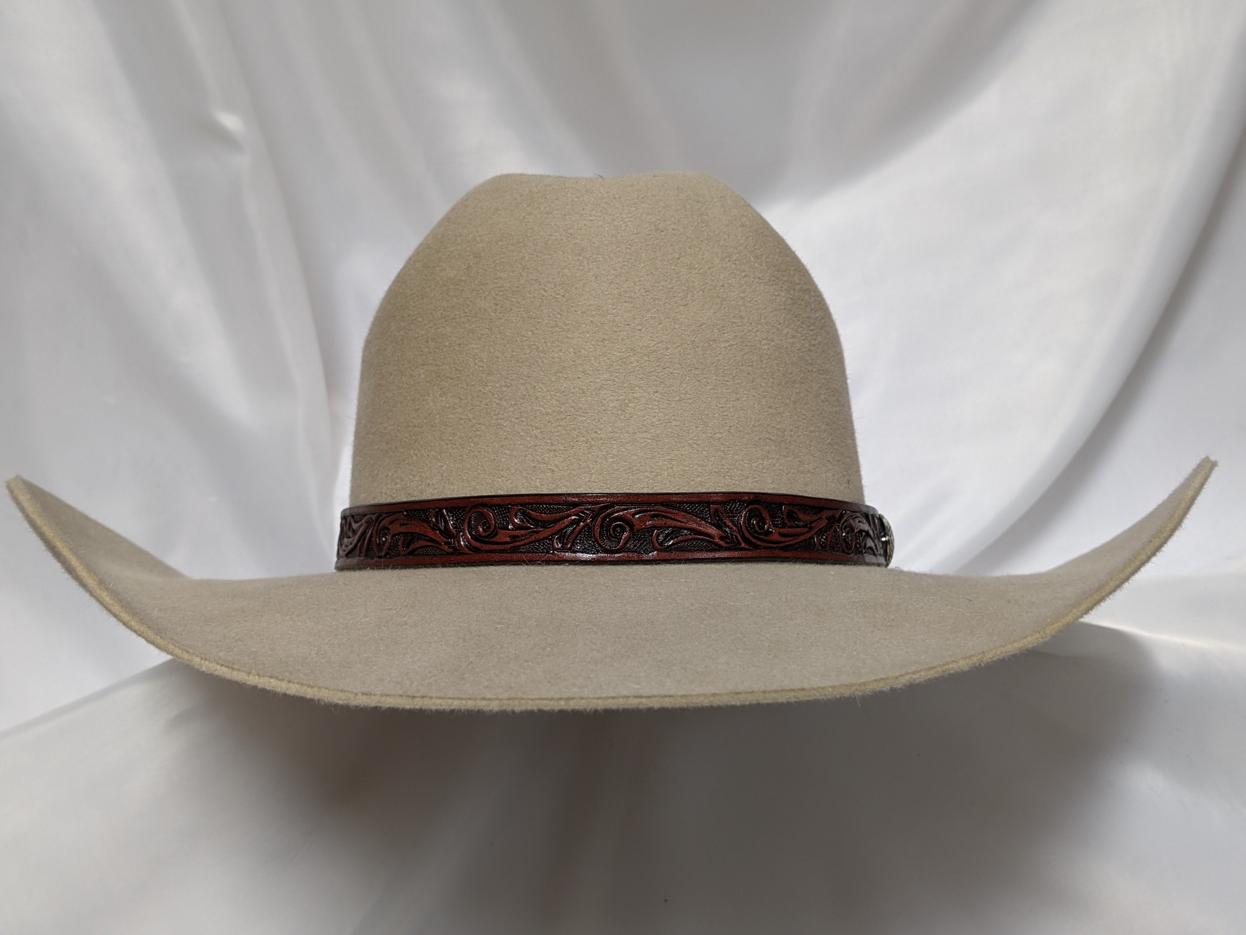 Vintage Mens Custom Western KC BEE HATS Feather Band Remington Peters Shell  Keuthen Size 7 1/4 