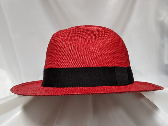 Fedora 7 5/8 (61) - Red (Montecristi Panama) #20-142