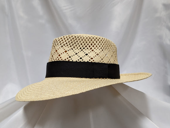 Fedora 6 7/8 - Natural (Montecristi Panama) #20-190 Open Weave